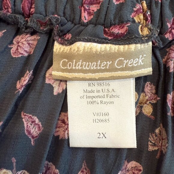 2X Coldwater Creek A-Line Skirt - Leaves and Acorns - GORGEOUS! - Picture 7 of 9